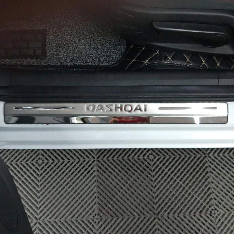 4 шт. накладки на пороги автомобиля для Nissan qashqai J10 2010 2014|Хромирование| |