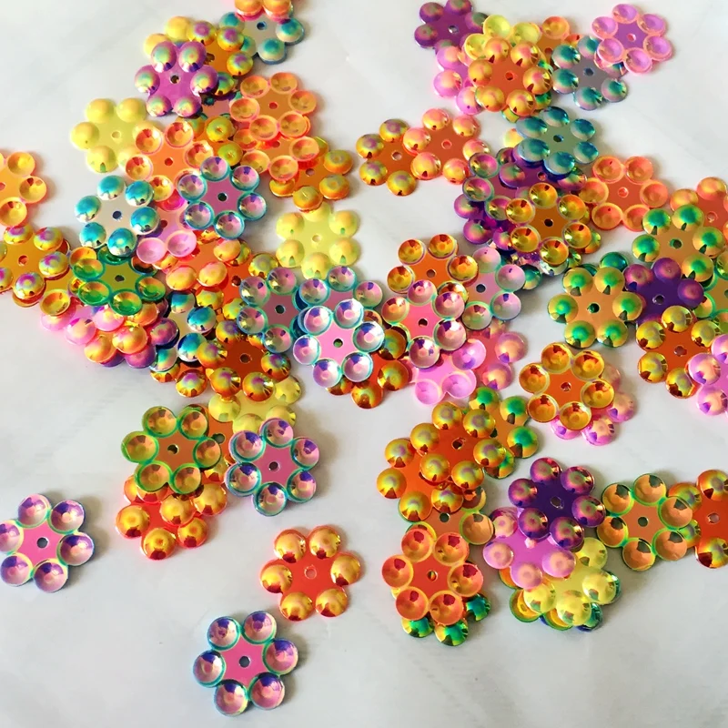 Микс 400 шт. Новое поступление 3D патчи с блестками и цветами 11 мм для одежды