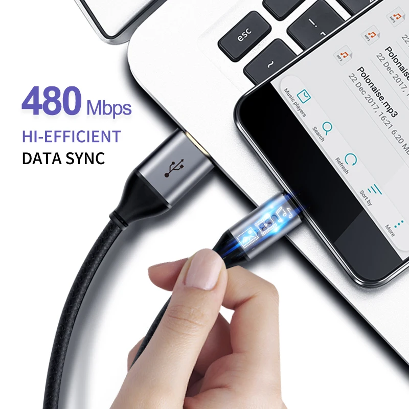 Кабель для синхронизации и быстрой зарядки, кабель USB-C, 3 А для компьютера Xiaomi mi9 Redmi note 7 и компьютера C004