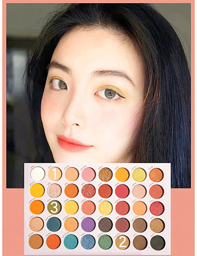 Beauty Glazed тени для век Палитра 40 цветов блестящие зеркальные Водонепроницаемая