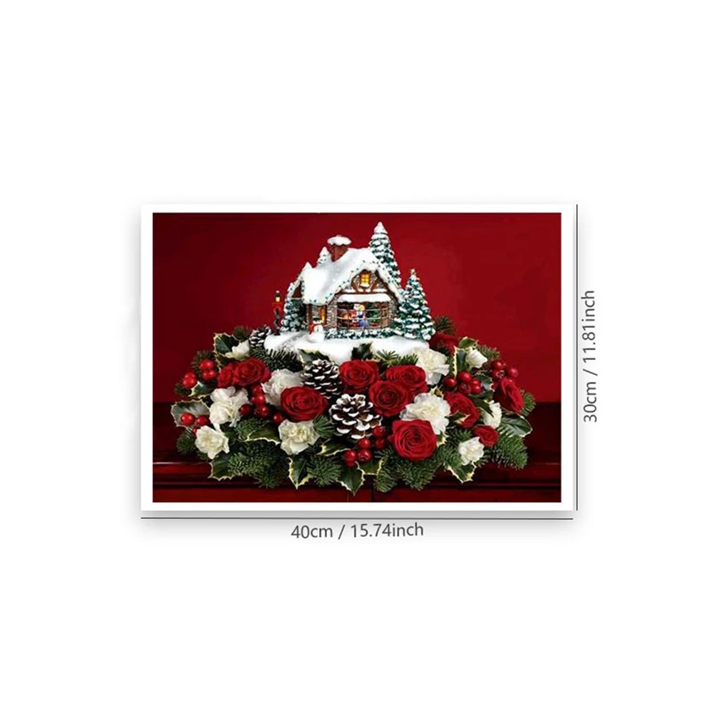 Полностью круглая 5D алмазная живопись сделай сам цветок роза пейзаж вышивка