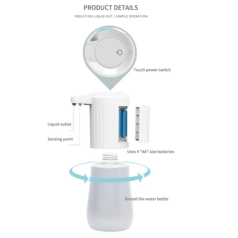 Автоматический дозатор пенного мыла Бесконтактный инфракрасный сенсор для