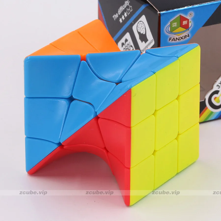 FanXin-rompecabezas Twist Skew Cube 3x3x3, rompecabezas Ziicube de velocidad, educativo profesional, 3x3, Juguetes-4