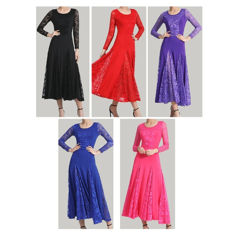 

Elegant Oblique Tassel Sequin Decoration Latin Dance Dresses Samba Rumba Performance Racing Suit Adult Costume Fringed