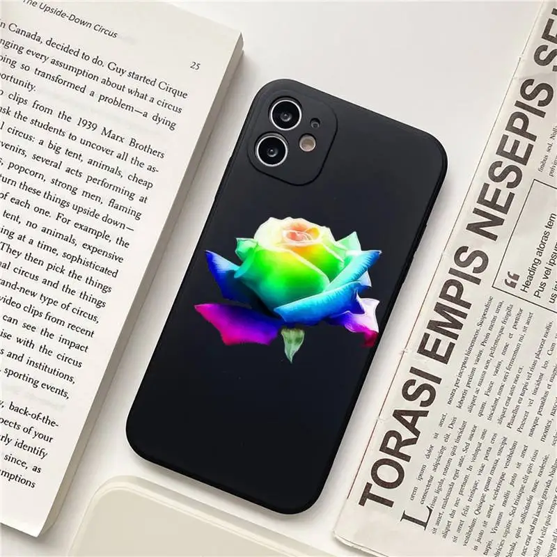 

Beautiful colorful roses Phone Case for iPhone 11 12 pro XS MAX 8 7 6 6S Plus X 5S SE 2020 XR Soft silicone