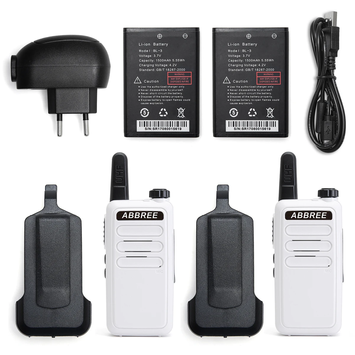2/4PCS Abbree AR -C1 ARC1Mini Walkie Talkie 400-470MHz Two Way Radio Portable VOX USB Charging Handheld Transceiver BF-C9 BF-R5 | Мобильные