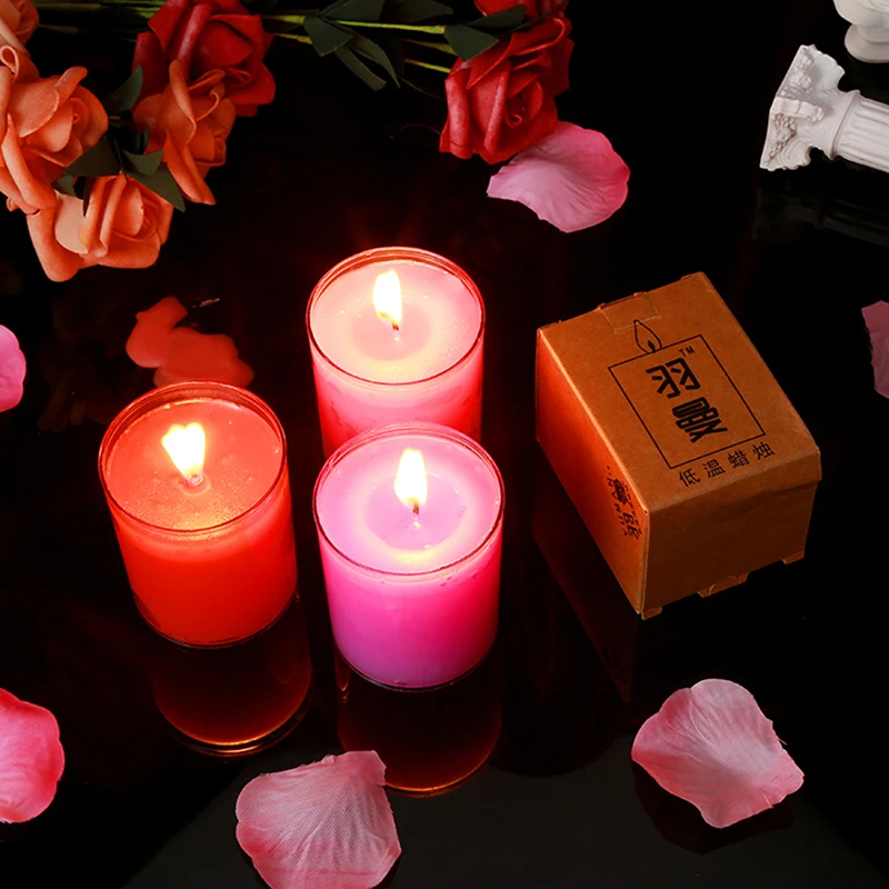 Низкая Температура лампы в форме свечи для пар флирта воск капли альтернативное