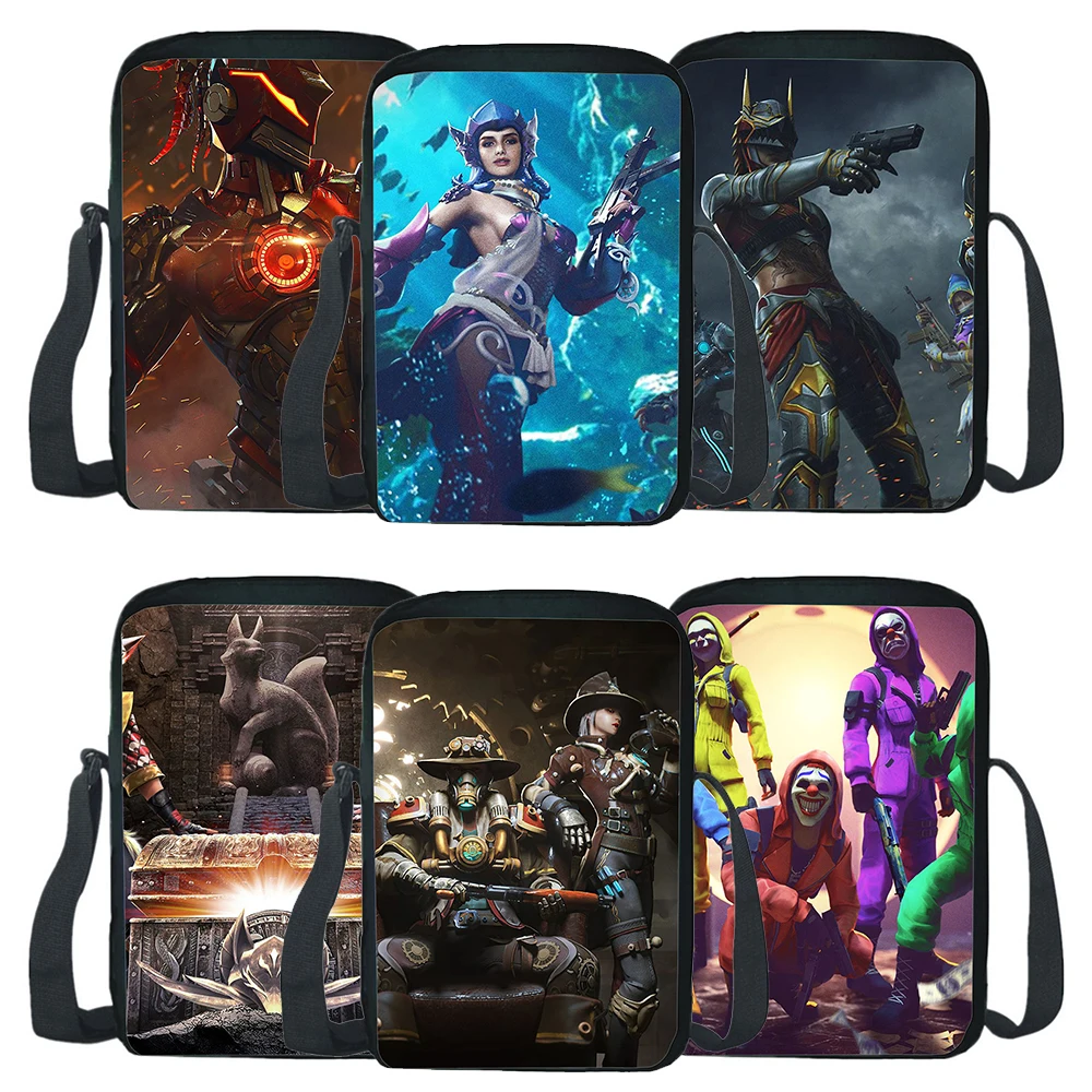 3D Hot Game Free Fire Garena Shoulder Bag Children Crossbody Bags For Teenage Free Fire Messenger Bags Men Cross-body Knapsack