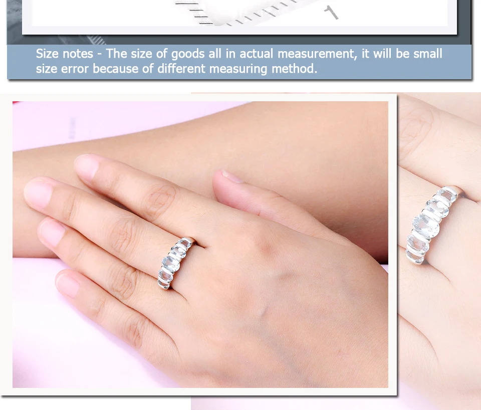 Hutang серебряное кольцо 925 ювелирные изделия, драгоценный камень 1.9ct Аквамарин Изысканные кольца с камнями для женщин, обручальное свадебное кольцо