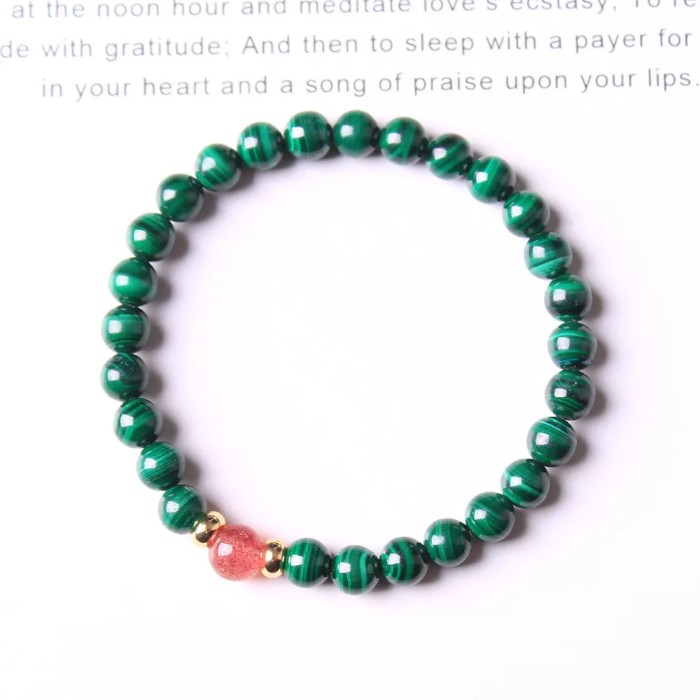 

Natural Malachite with various crystal DIY Bracelets