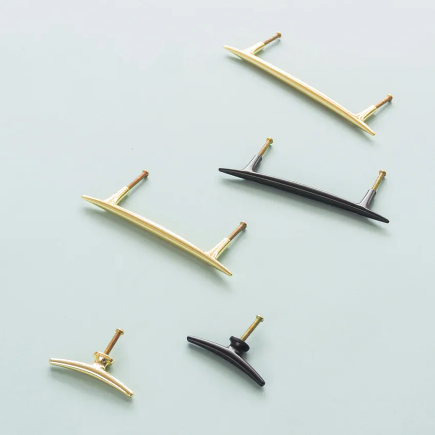 96 128 мм современный простой модный креативный Золотой кухонный шкаф дверная