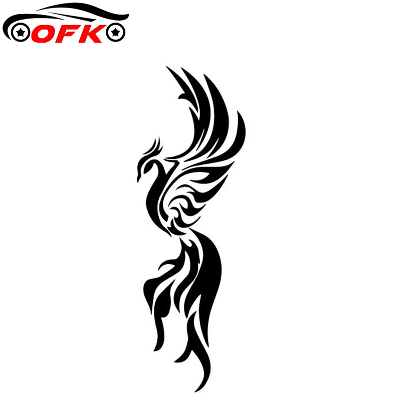 

Phoenix Fashion Creative Pattern Car Sticker Vinyl Decal Decor Door Black/Silver 16.1CM*5.4CM