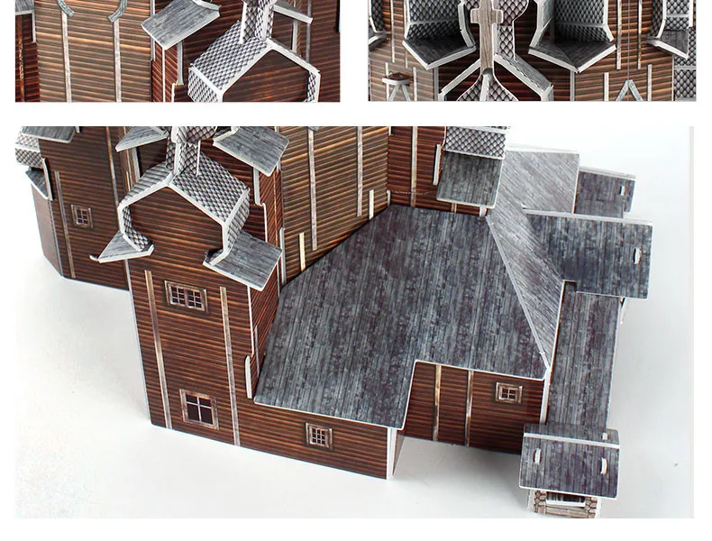 

Christmas House 3d Puzzle Model Building Paper Educational Child Jigsaw Puzzle Games Rompecabezas Para Adultos Girls Toys OO50PT