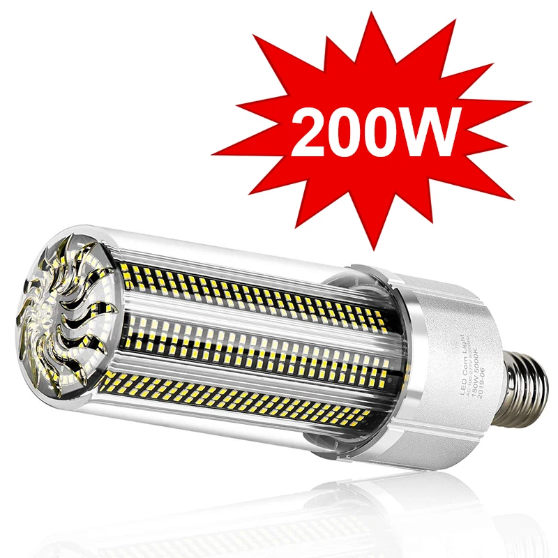 

Super Bright LED E27 Corn Bulb 25W-200W LED Lamp 110V 220V Smart IC E39 E40 Big Power For Outdoor Playground Warehouse Lighting