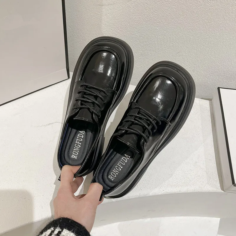 Women's Sneakers Summer 2021 Shoes Platform Woman-shoes New Black Heels Thick Sole Roses Retro Basic Mary Janes Med Cotton Fabri