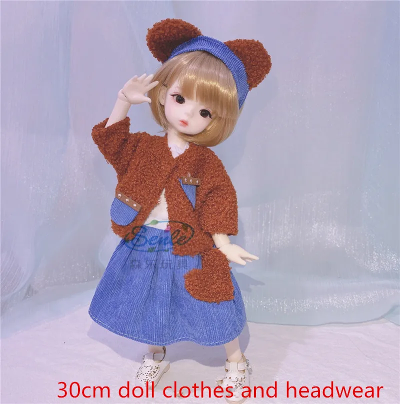 1/6 Одежда для куклы Bjd 30 см аксессуары игрушек Студенческая одежда клетчатая юбка