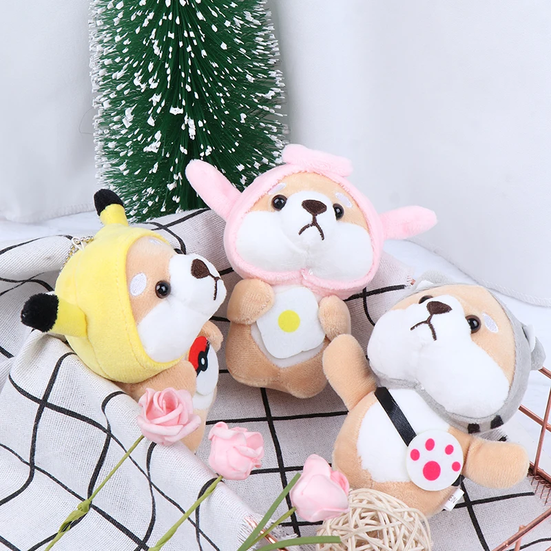 

1Pc 12cm Shiba Inu Dog Plush Toy Stuffed Soft Animal Corgi Chai Keychain Toy 6 Styles Color Random