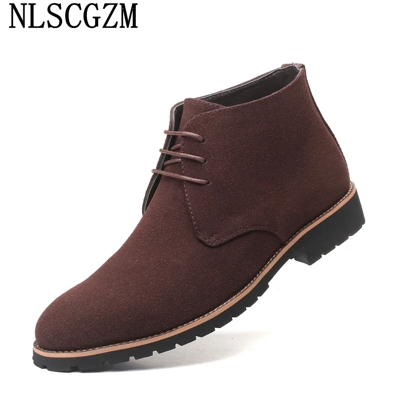 

Platform Boots Man Ankle Boots for Men Male Black Shoes Leather Boots Luxury Designer Shoes Office 2023 Los Zapatos Los Hombres