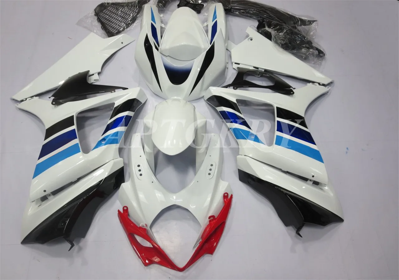 

Новый комплект обтекателей для мотоцикла из АБС-пластика, подходит для Suzuki GSXR1000 K7 2007 2008 07 08 GSXR1000, комплект кузова на заказ, белый, красный