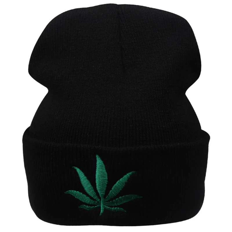3 New Fashion Men Women Winter Weed Leaf Beanie Hats Warm Hip Hop Punk Knitting Winter Hat For Women Autumn Woolen Cap Skullies - Цвет: 3