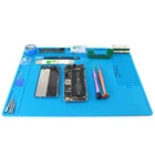 Теплоизоляционный силиконовый коврик S140 35x25 см, Настольный коврик, платформа для обслуживания с магнитным сечением для ремонтной паяльной станции BGA