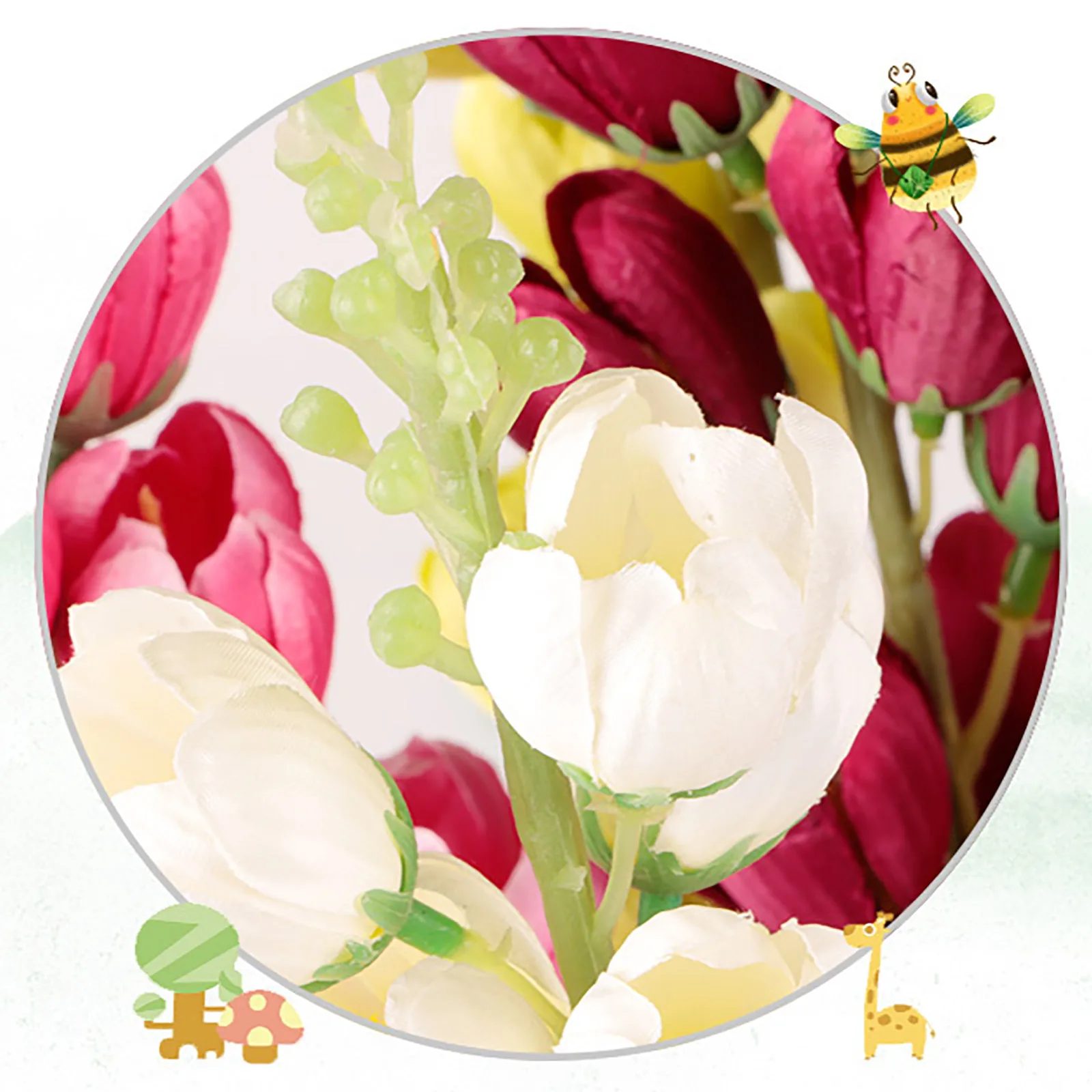 

5pcs Simulation Lily Artificial Silk Fake Flower Real Touch Multicolor Natural Home Decoration Wedding Party Decor Flowers