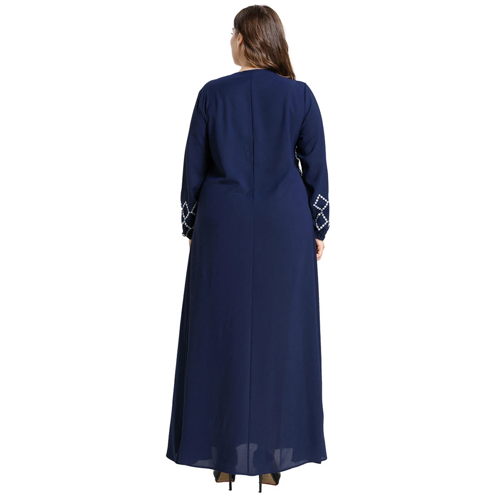 Новое мусульманское женское платье в Дубае Abaya длинное макси с вышивкой