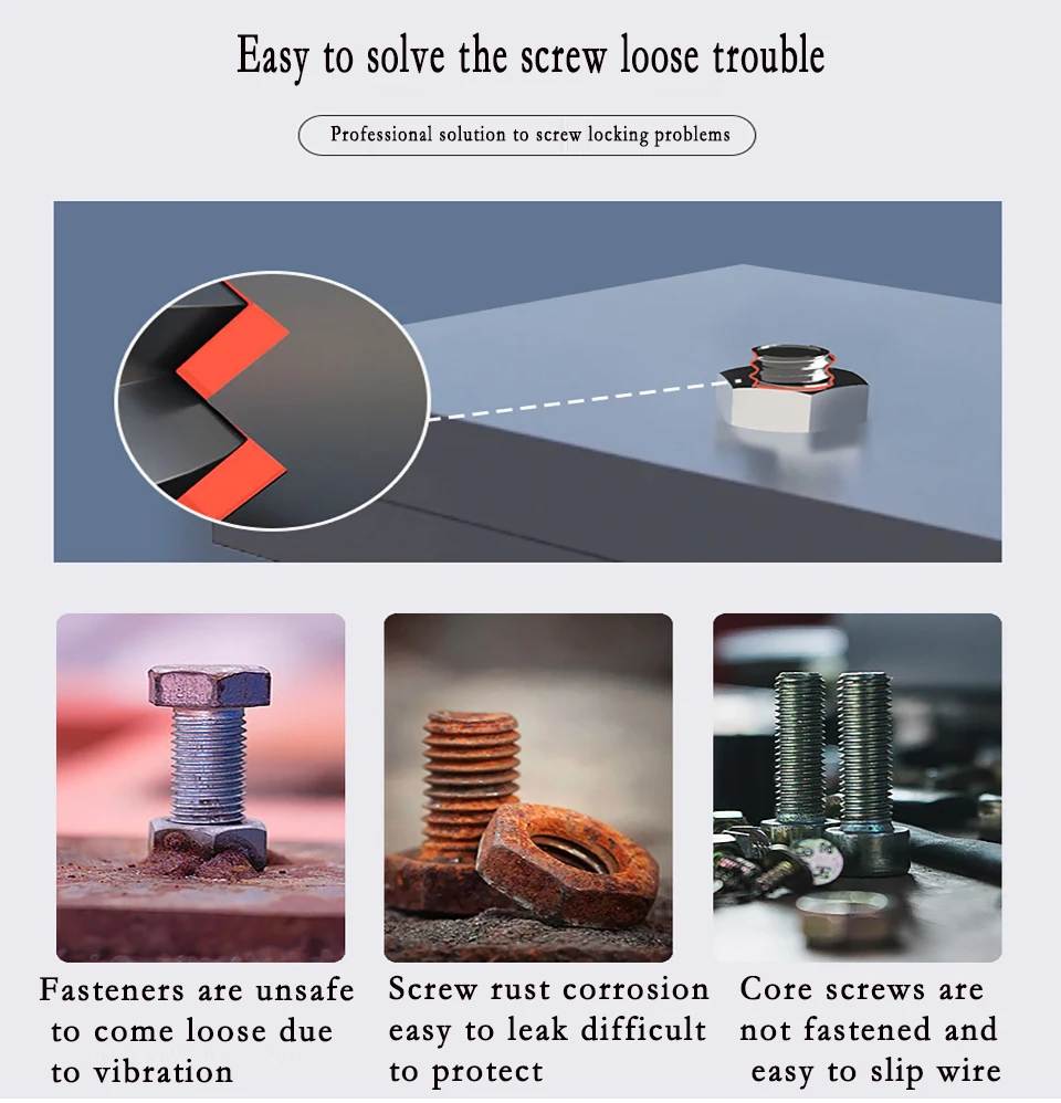 Loctite 262 предотвращает скольжение винтов клей анаэробный для фиксации резьбы