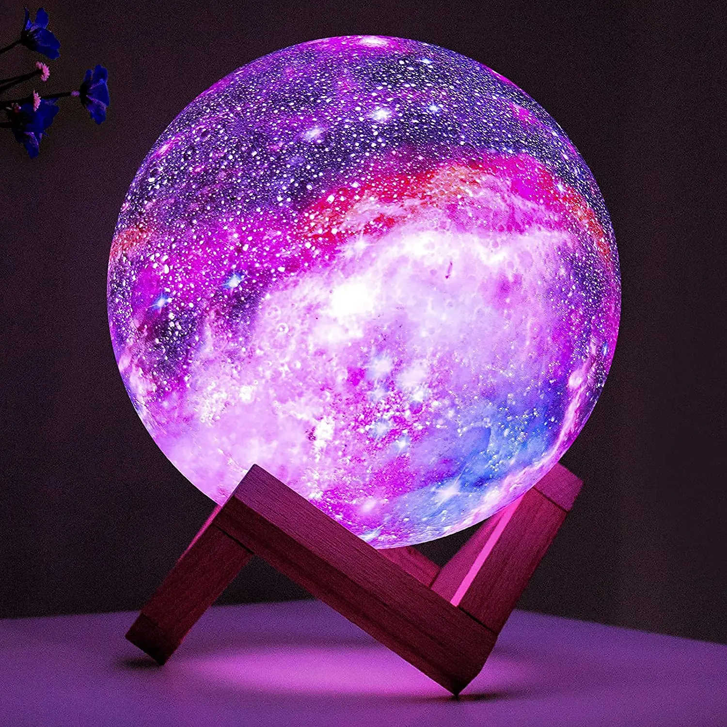 

Galaxy Space Light 5.9 Inches 16 Colors Moonlight Moon Light Moon Night Light Kids Moon Ball Galaxy Ball 3d Printing Moon Light