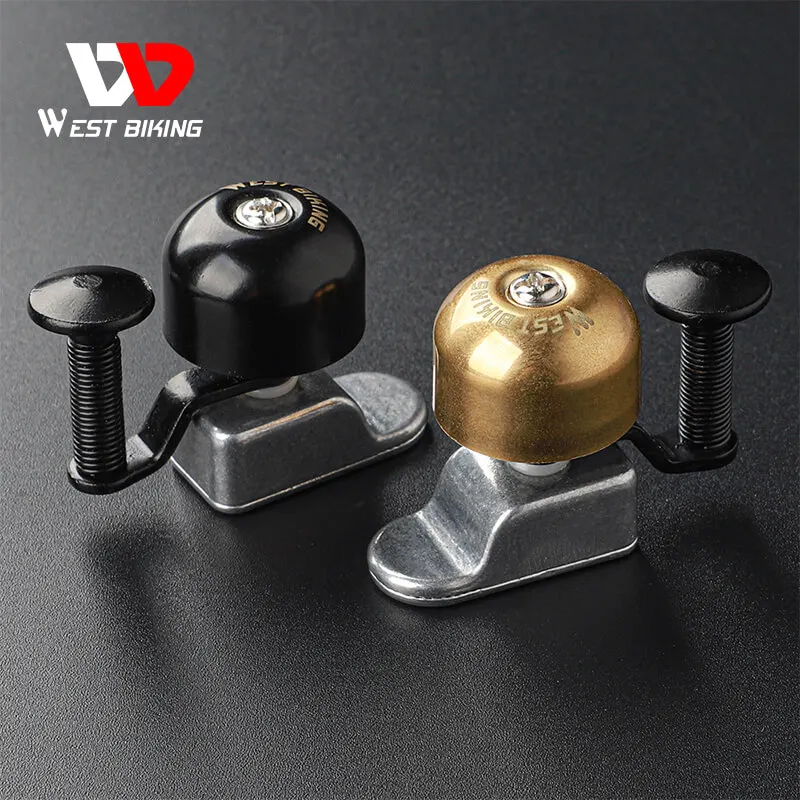 

WEST BIKING Vintage Mini Bicycle Bell Ultralight Copper Safety Warning Cycling Bell Handlebar Horn Aluminum Alloy MTB Bike Bells