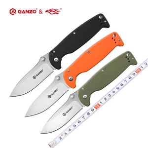 Складной нож 58-60HRC Ganzo G742-1 440C G10 или деревянная ручка, инструмент для выживания, кемпинга, охотничий карманный нож, тактический инструмент для повседневного использования на природе