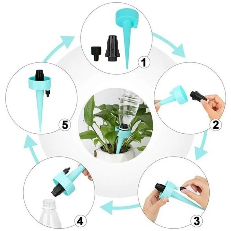 

Creative Auto Drip Irrigation Watering System Watering For Plants Bottle Device Flower Drip Watering Artifact Dripping Flow T4G2