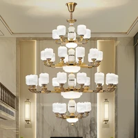 new chinese style large chandelier duplex building living room lamp sales department staircase lamp hotel hall villa chandeliers