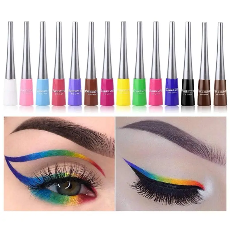 

Colorful Liquid Eyeliner Colorful Eye Cosmetic Waterproof Fast Dry Long-wearing Multi-purpose Charming Eye Liner Makeup TSLM2