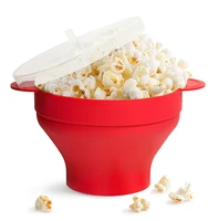 new silicone popcorn maker microwave popcorn bucket foldable silicone popcorn bucket poppers bowl diy popcorn maker with lid