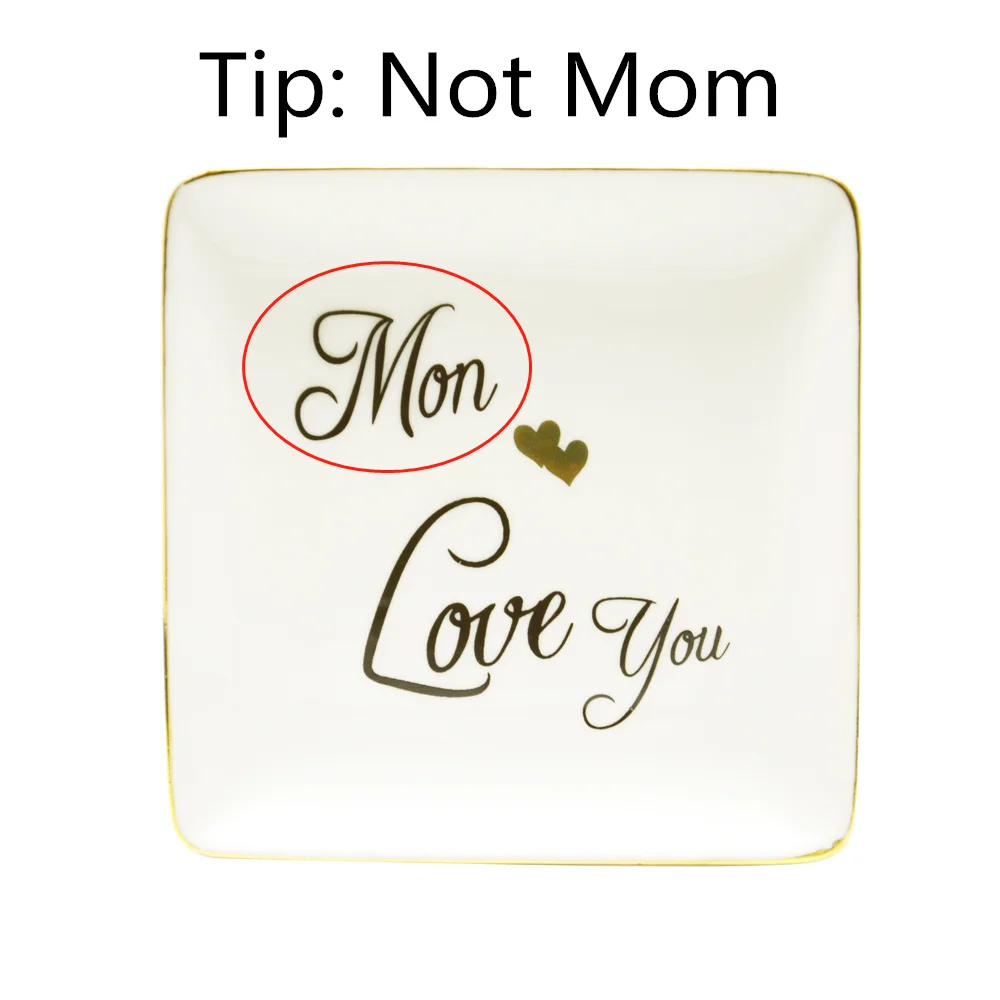 Тарелка кольцо с надписью Mom love you|Миски и тарелки| |