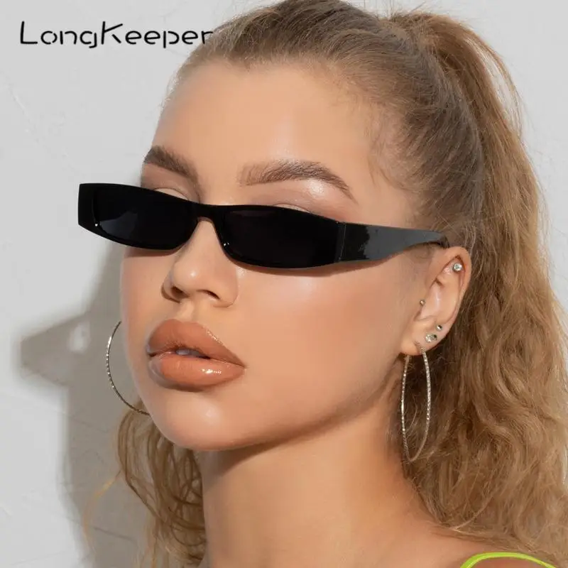 

Брендовые маленькие квадратные женские мужские винтажные узкие прямоугольные солнцезащитные очки в узкой оправе женские сексуальные очки...