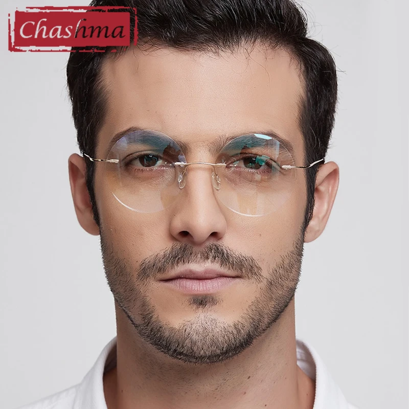 Ретро титановые оправы для очков без светильник круглые винтажные очки