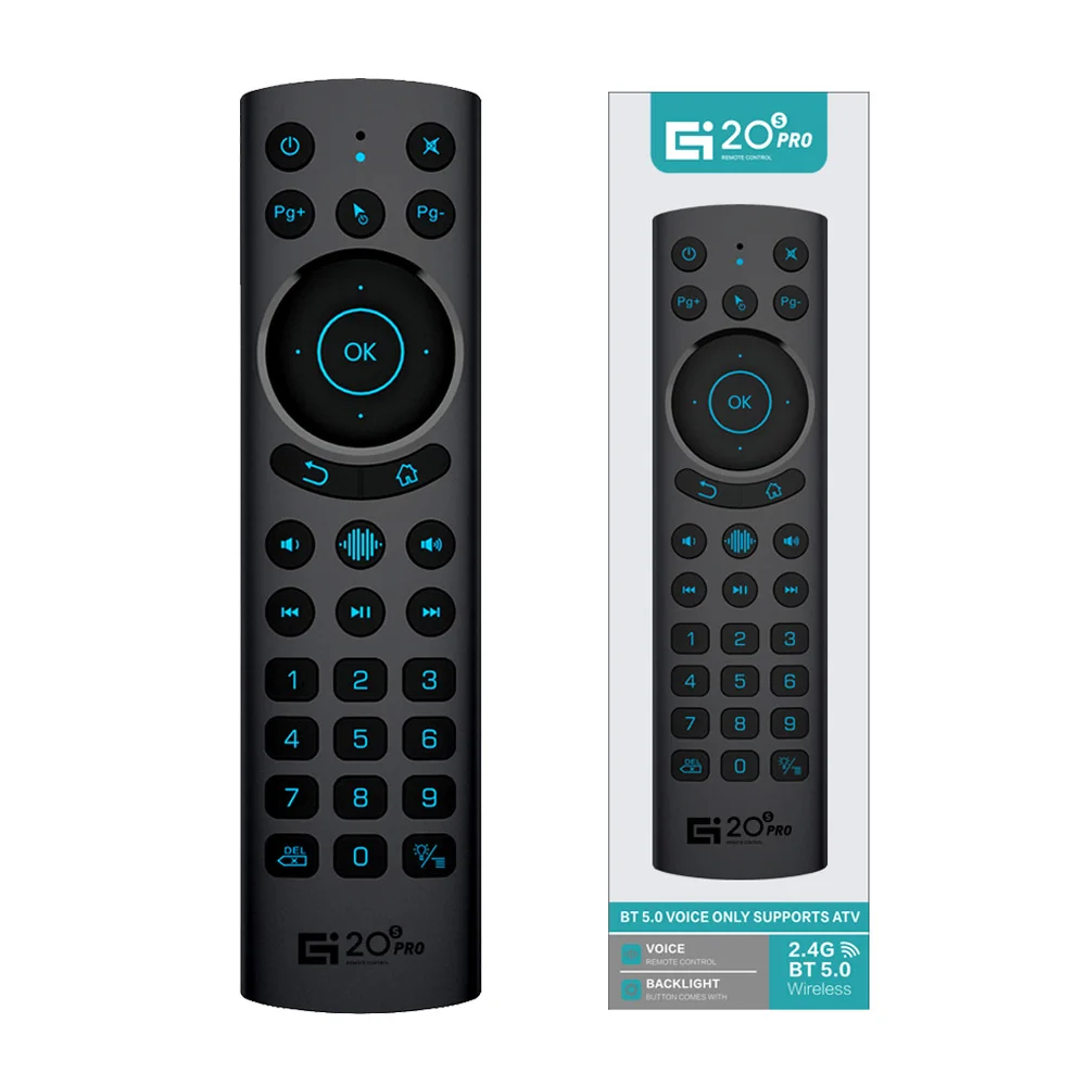 5 шт./лот G20BTS Plus 2 4G BT5.0 с подсветкой Smart Air Mouse гироскоп голосовой ИК-обучения