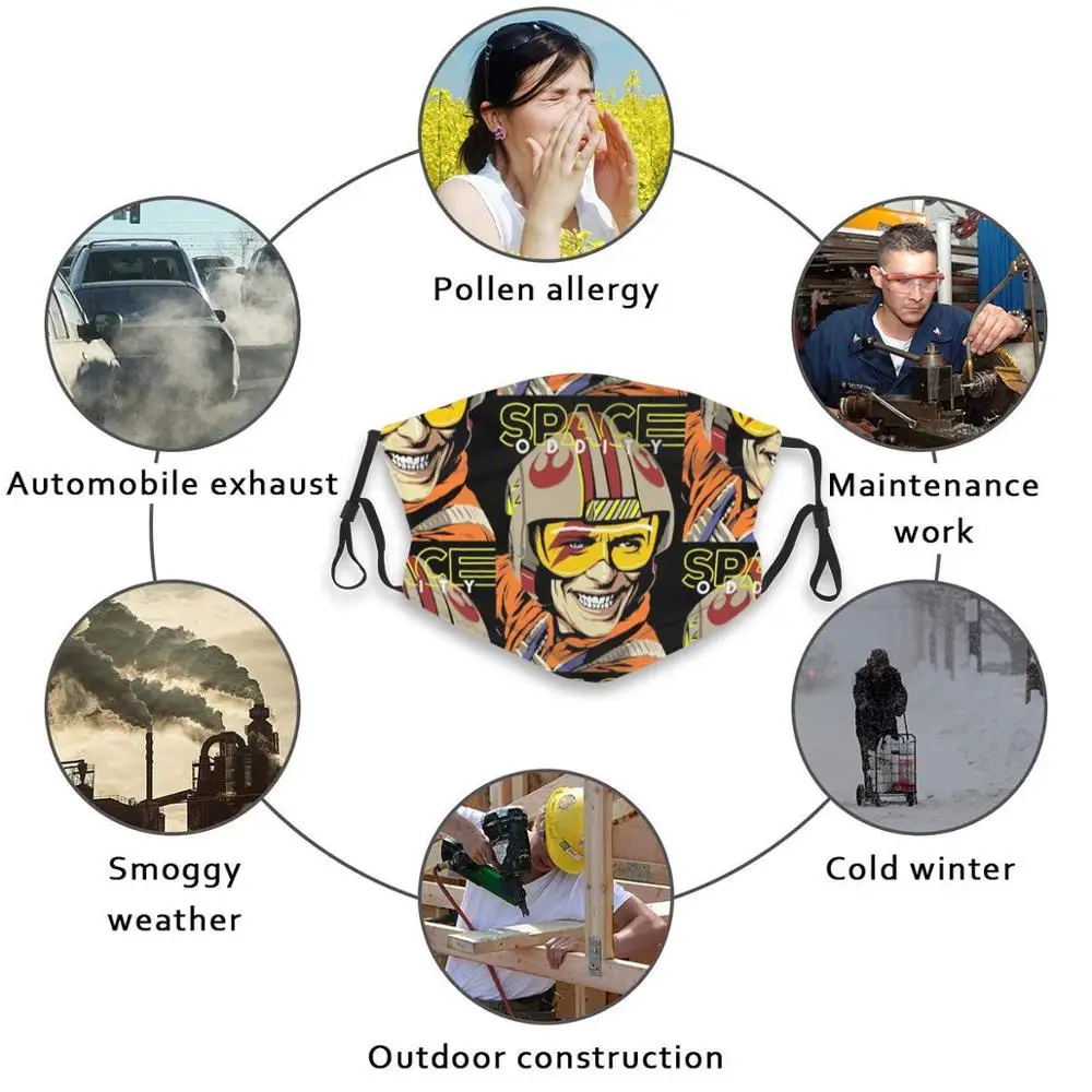 

The Oddity Fashion Print Reusable Funny Pm2.5 Filter Mouth Face Mask
