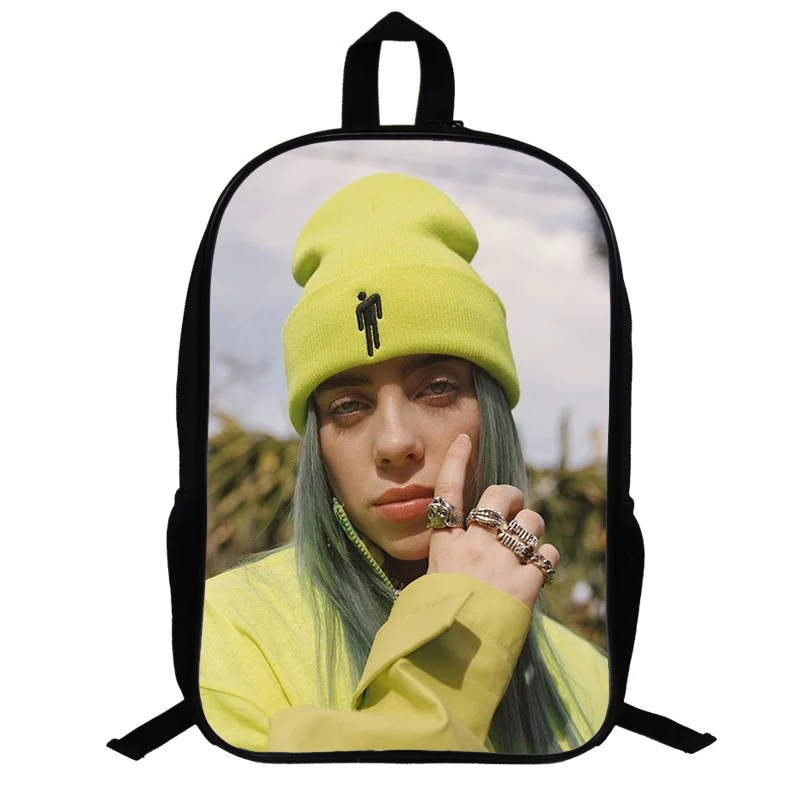 14,5 дюймов Billie Eilish школьные сумки для подростков рюкзак в стиле «хип-хоп» для мальчиков и девочек, рюкзак для ноутбука, рюкзак для путешествий вентиляторы подарок