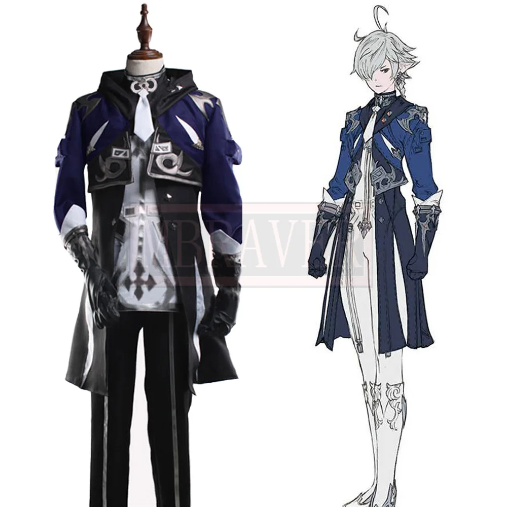Final Fantasy XIV FF 14 Alphinaud Leveilleur Cos Косплэй костюм вечерние на Рождество и Хеллоуин