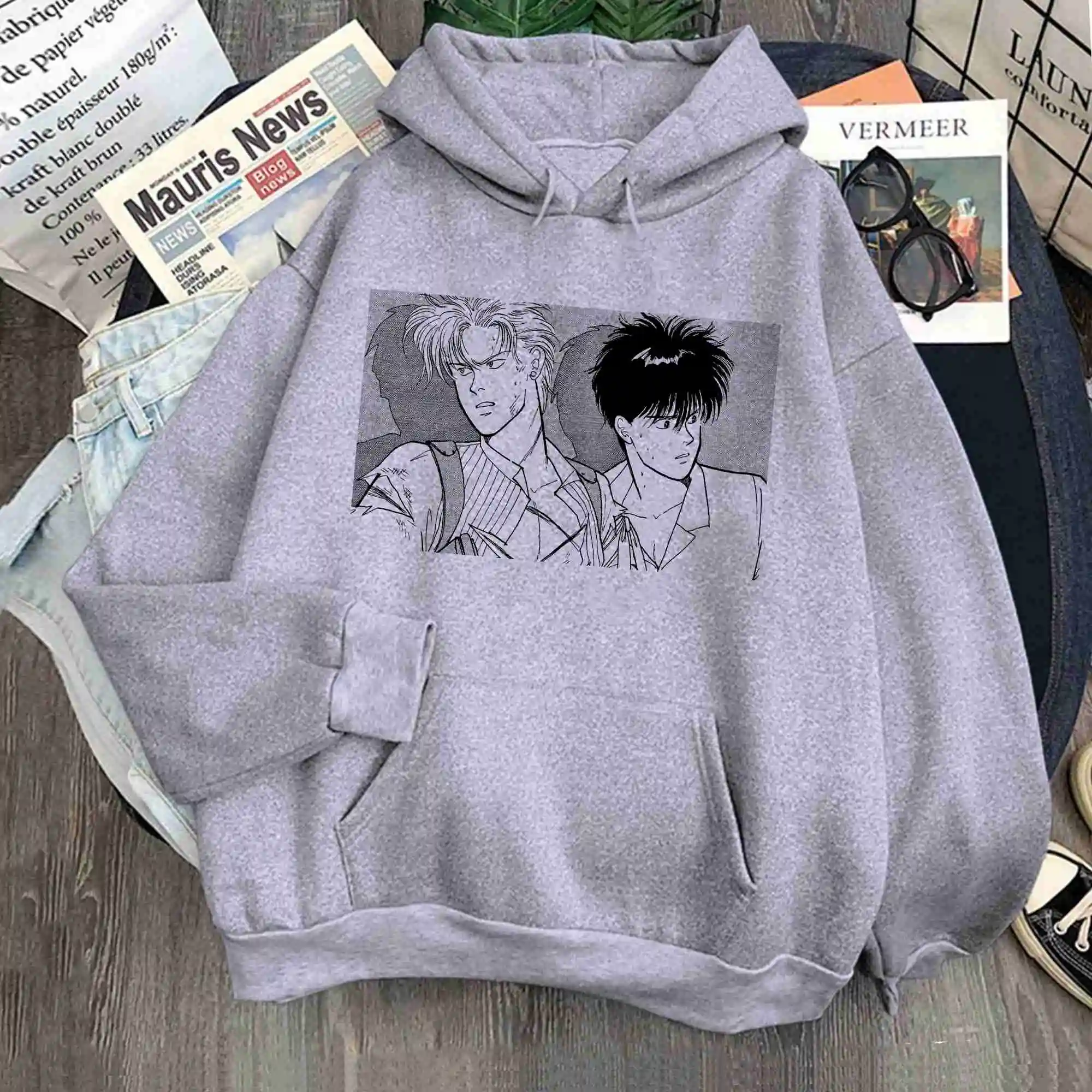 

Banana Fish Cartoon Graphic Sweatshirt Women Hoodies Winter Casual Tops Oversize Itself Hoody Harajuku Funny Anime Sweatshirts