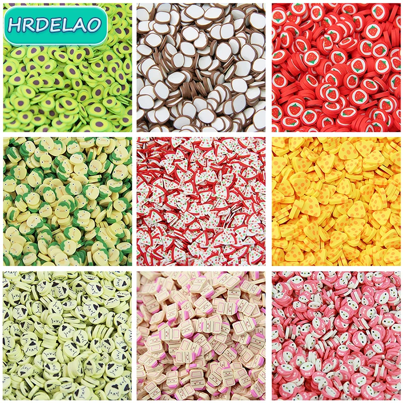 

10g DIY Cartoon Fruit Strawberry Slices Decor Additives For Slimes Filler Supplies Charms Clay Accessorie For Nail Art Toys Gift