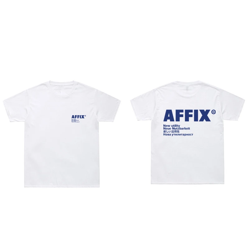 Футболки AFFIX WORKS для мужчин и женщин новая практичная футболка из 100% хлопка с