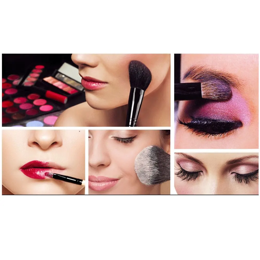 

10PCS/SET Women Wood Handle Brush Set Eye Shadow Powder Make Up Eyebrow Lip Cosmetic Beauty Make Up Brush Travel Kit