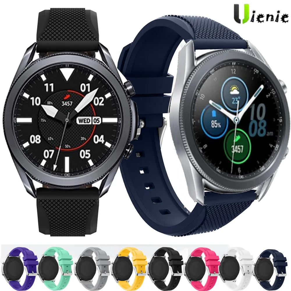 

For Samsung Galaxy Watch 3 45mm Strap Silicone Sport Bracelet Replacement Wristband 22mm Watchbands For Galaxy Watch 46mm Band