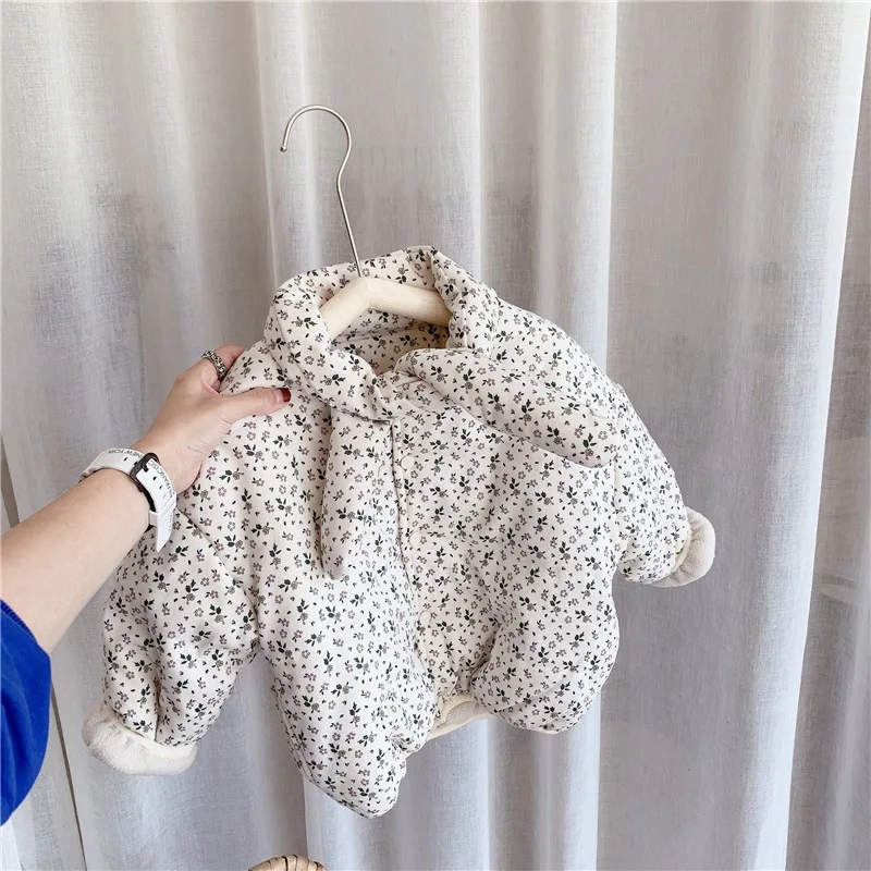 

Children Jacket Floral Winter Baby Girls Coat Thick Fleece Kids Clothes Outerwear For Boy Girl Jacket Toddler Jacket Velet 1-7Y