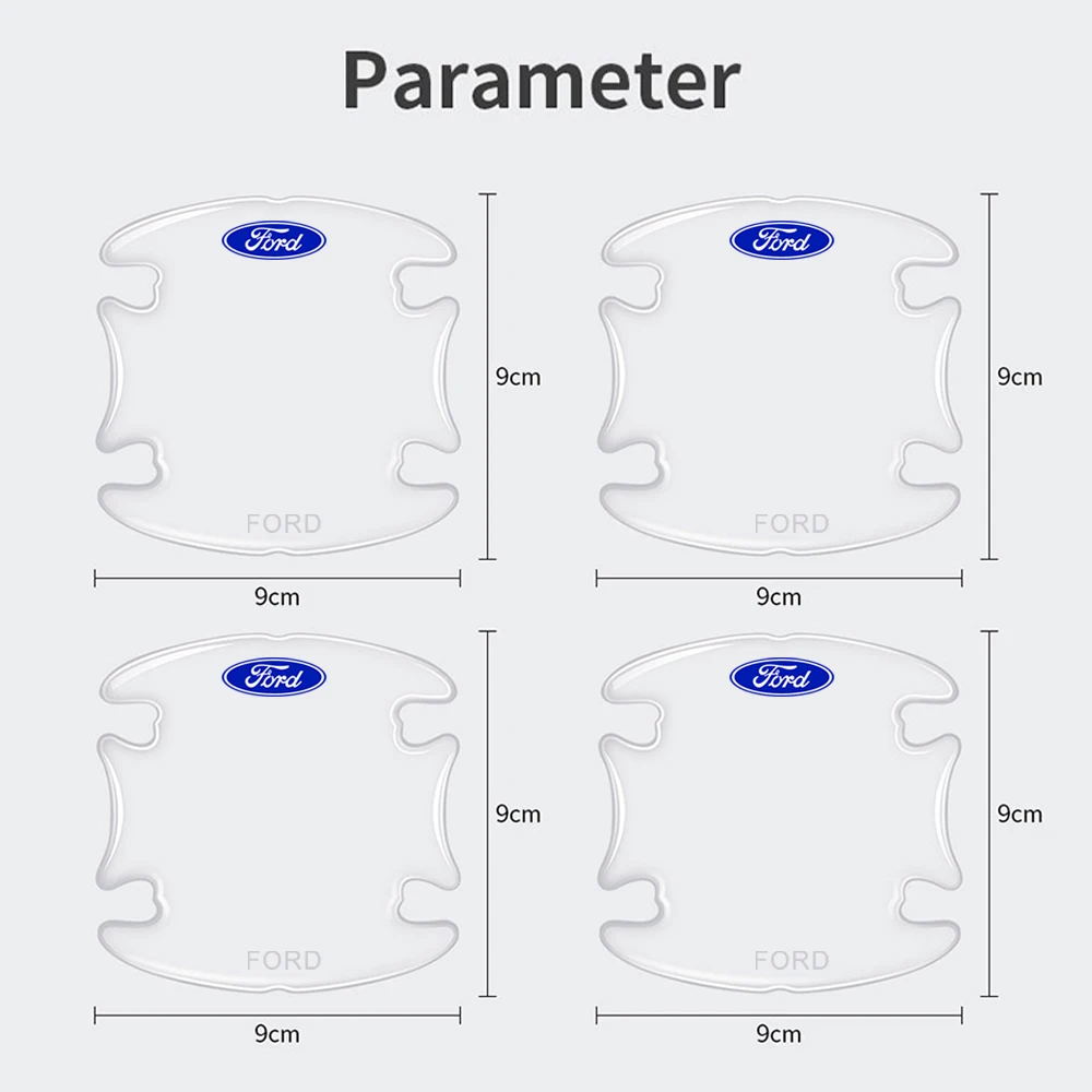 4 шт. автомобильная Защита от царапин на дверной ручке для Ford Focus 2 3 MK2 MK3 MK4 Kuga Edge Mondeo