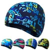 2021 new soft swimming caps waterproof stretchable ears protection long hair sports swim pool hat bathing hat adult sport hats